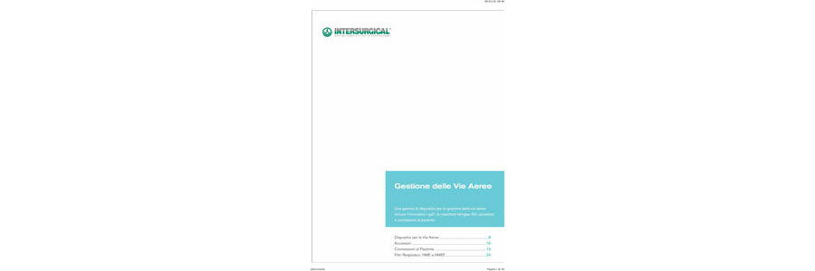 Catalogo Intersurgical - Gestione delle vie aeree